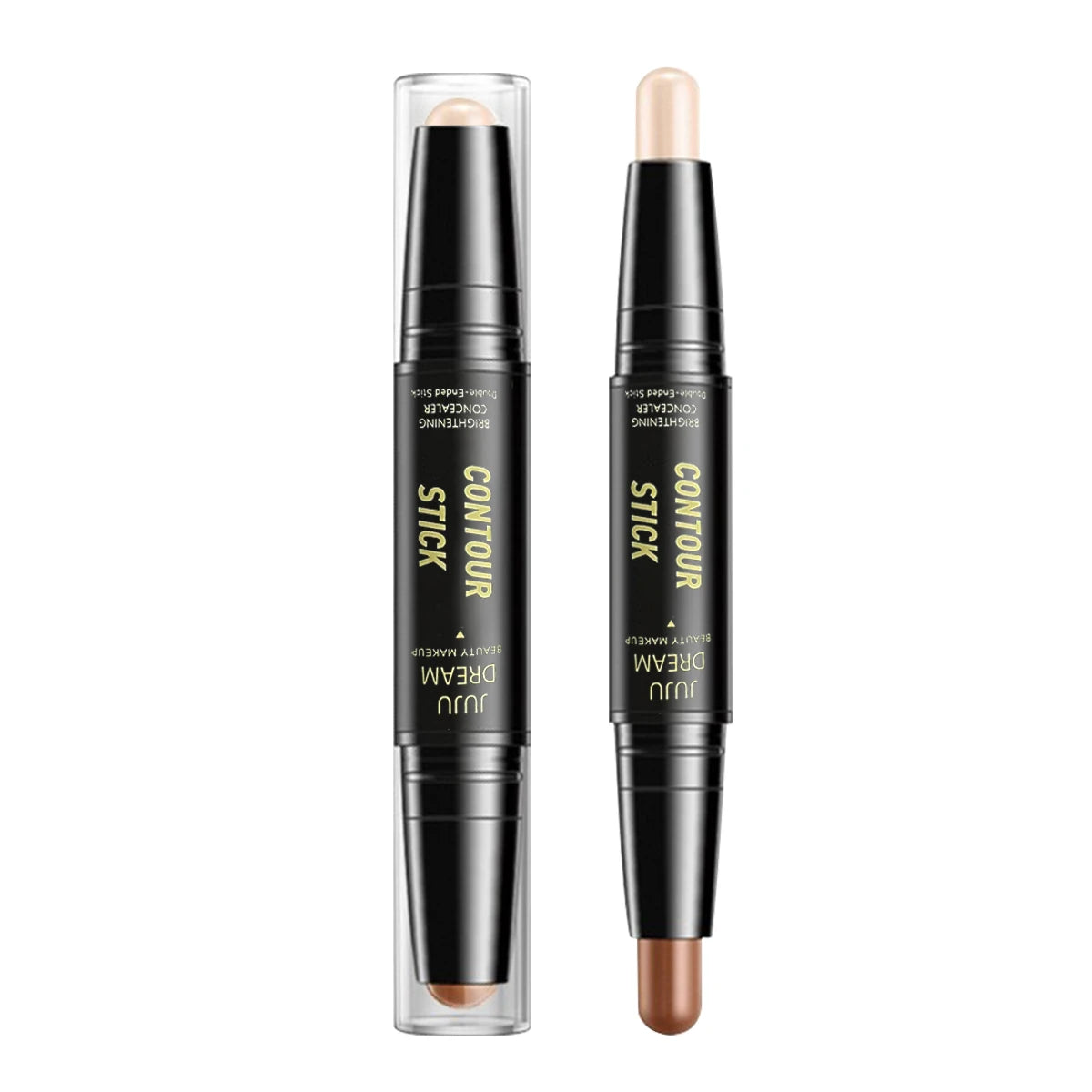 Dual-Ended Contour Stick – Foundation & Concealer for Face Sculpting, Dark Circle Coverage, Long-Lasting Makeup