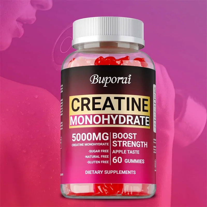 Creatine Monohydrate Gummies – Pre-Workout Creatine for Muscle Building, Energy & Workout Performance