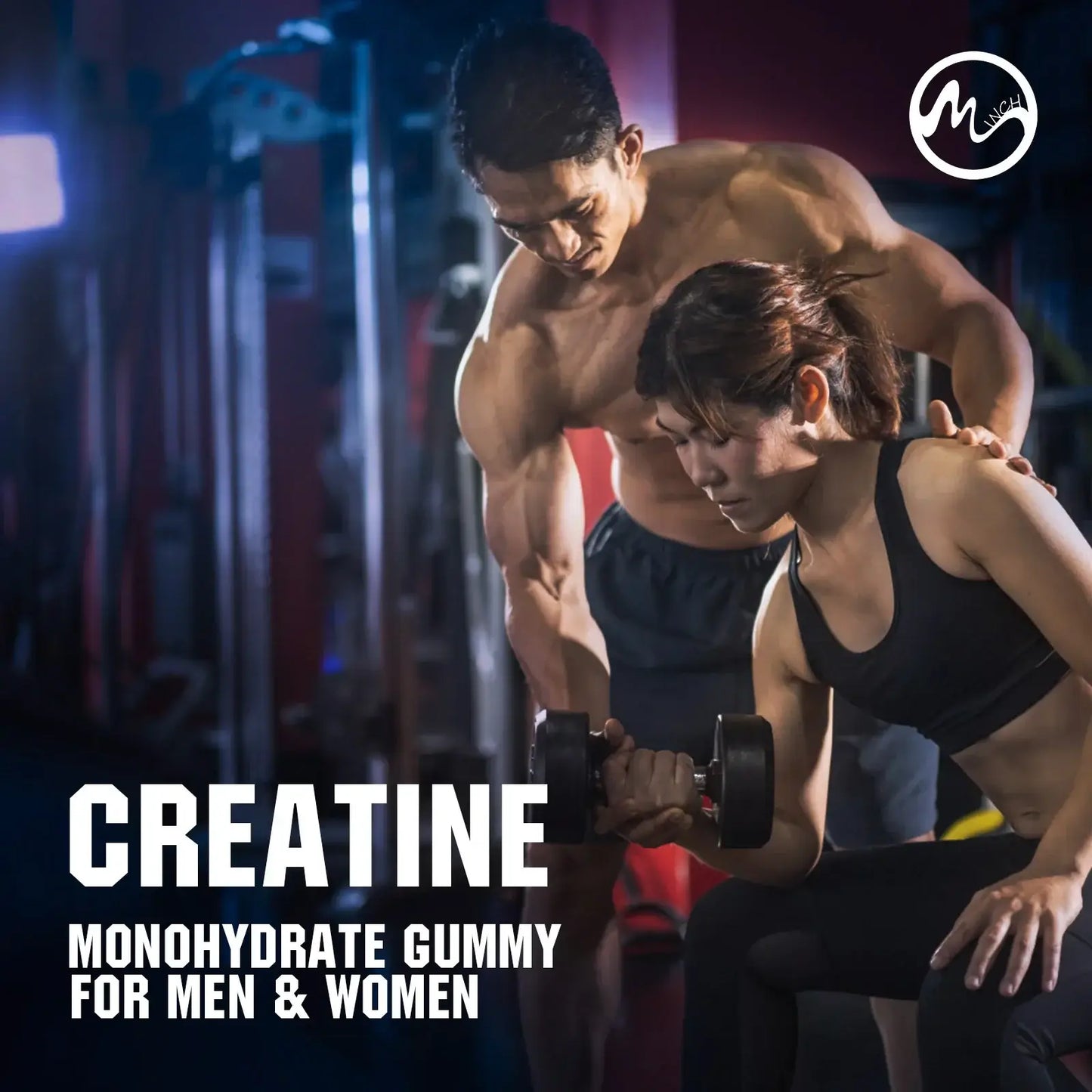 Creatine Monohydrate Gummies – Build Muscle & Boost Workout Performance | Keto-Friendly, Non-GMO, No Powder Mess
