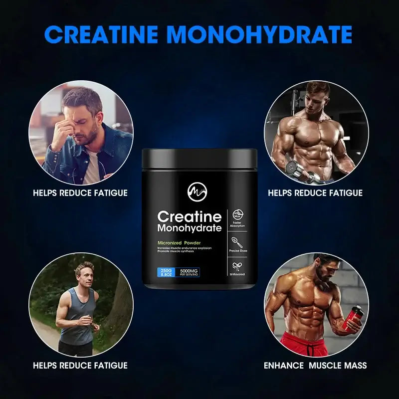 Creatine Monohydrate Powder – Pure Micronized Creatine for Muscle Strength, Endurance & Workout Performance | GMP Certified