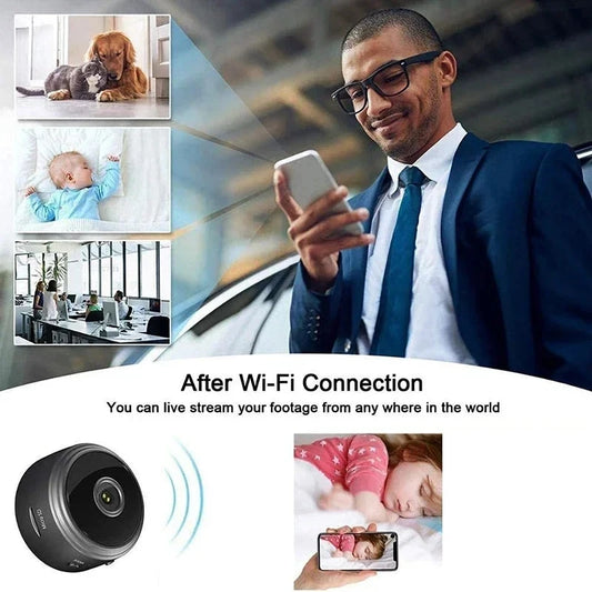 A9 WiFi Mini Camera – Wireless HD Security Video Recorder – Smart Home Monitoring Cam for Babies, Pets, Office & Indoor Surveillance