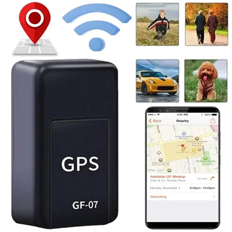 GF-07 Mini GPS Tracker – Real-Time Locator for Vehicles, Cars, Bikes & More | Magnetic, Compact, Remote Monitoring