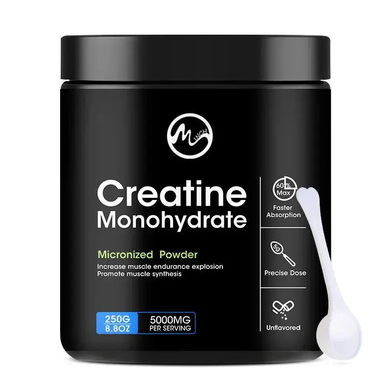 Creatine Monohydrate Powder – Pure Micronized Creatine for Muscle Strength, Endurance & Workout Performance | GMP Certified