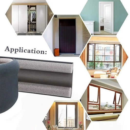 Double-Sided Door Bottom Sealing Strip – Wear-Resistant Leather Draft Stopper | Soundproof, Dustproof, Insect-Blocking, Easy Install applications