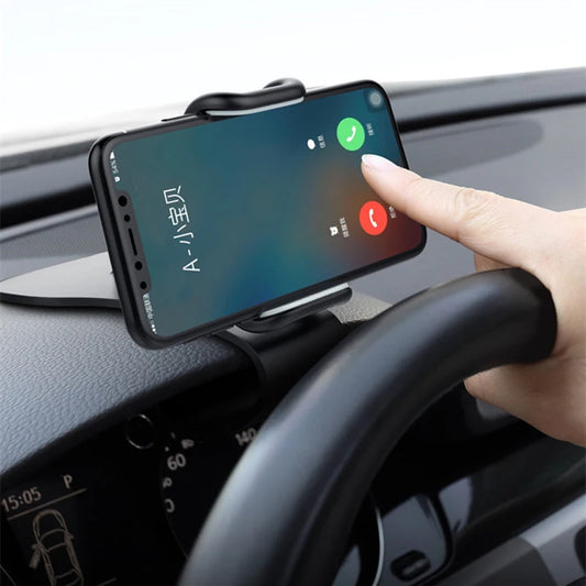 360° Rotatable Car Phone Holder – Universal Dashboard & Windshield Mount Stand – Auto Grip Mobile Bracket for All Smartphones