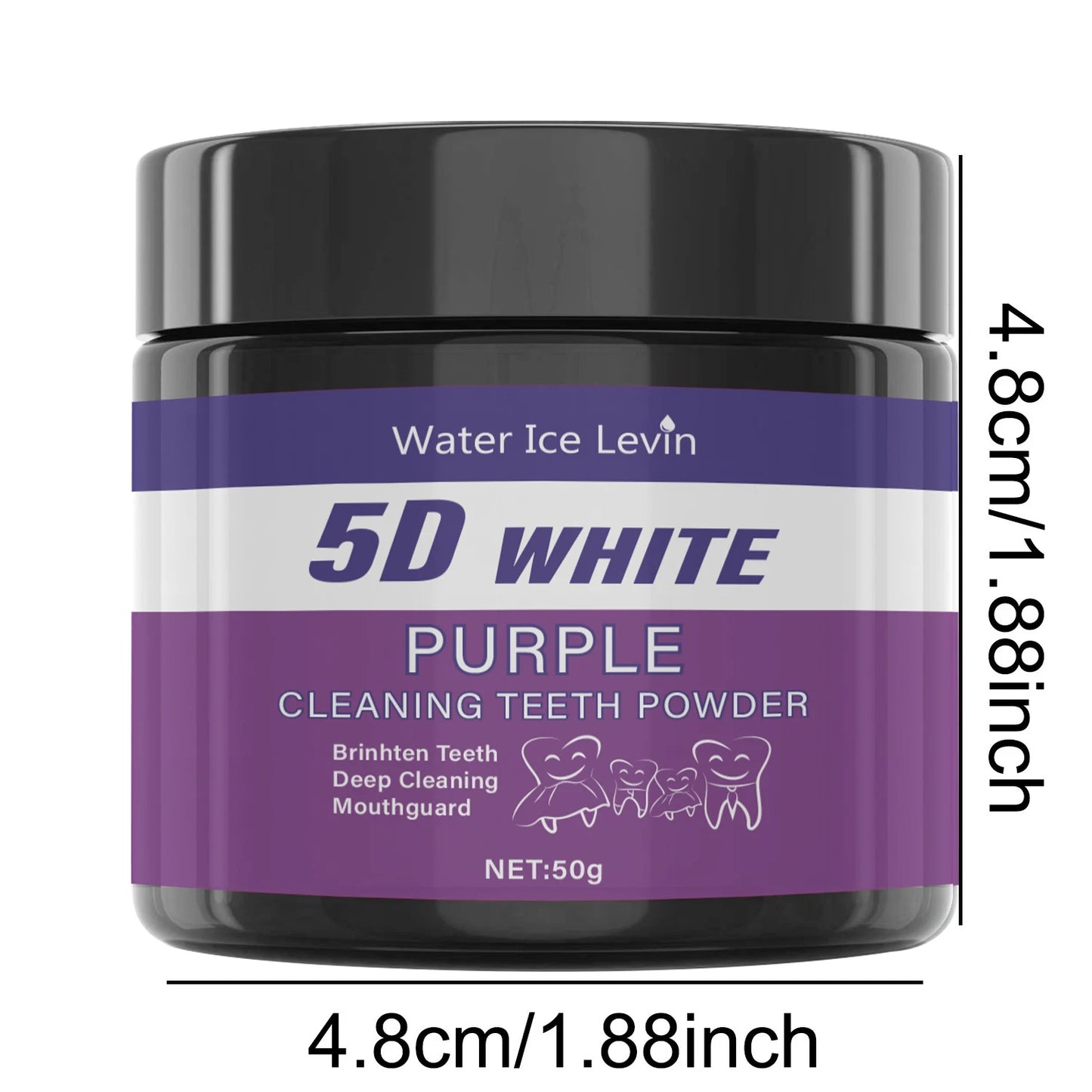 Purple Teeth Cleaning Powder – Sulfate-Free Deep Cleaning & Polishing Tooth Powder, Fast Teeth Whitening in 5 Days, Portable for Daily & Travel Use