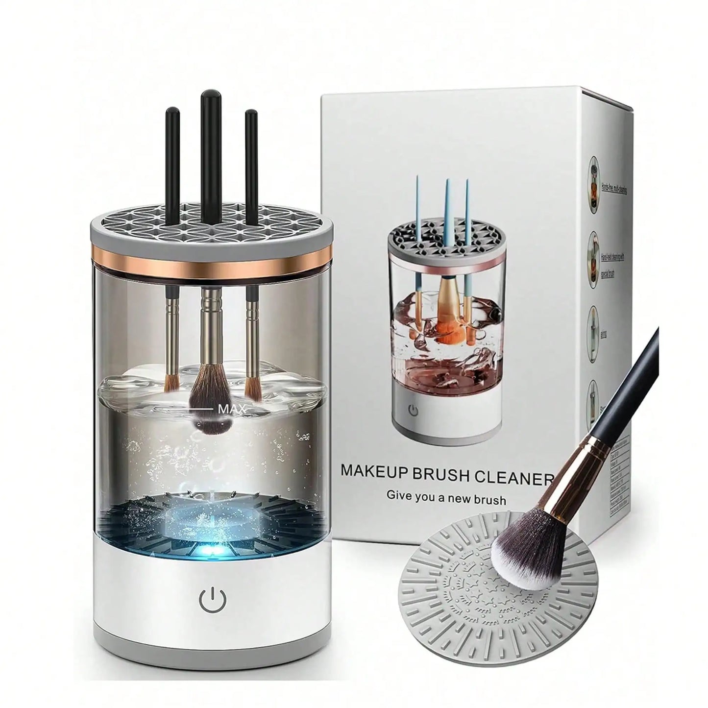 Electric Makeup Brush Cleaner Machine Automatic Deep-Clean Device for Fast & Hygienic Brush Care