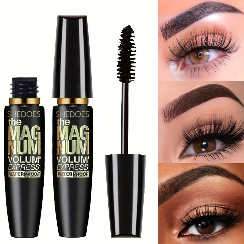 4D Black Fiber Mascara Thickening, Lengthening & Curling Waterproof Mascara