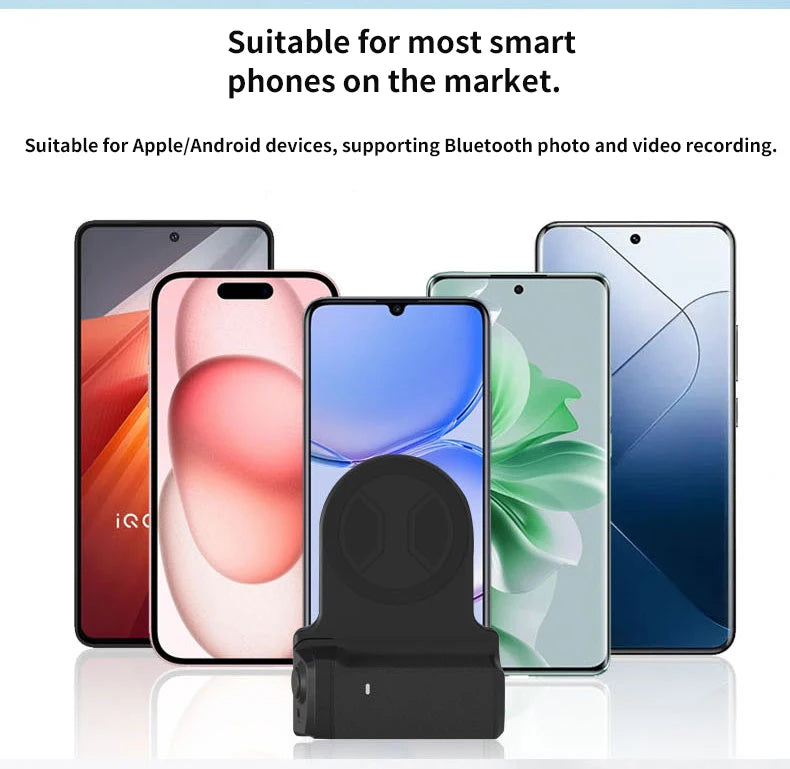 Magnetic SnapGrip Phone Holder with Bluetooth Remote, Anti-Shake Selfie Grip & Tripod Stand – Magnetic Vlog Handle for iPhone & Android