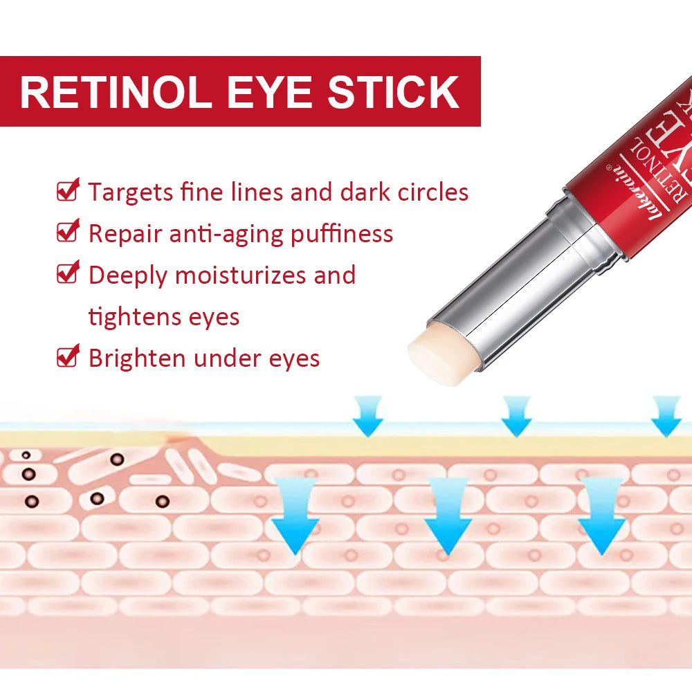 Retinol Eye Cream Stick – Dark Circle Brightening, Firming & Instant Eye Repair for Women