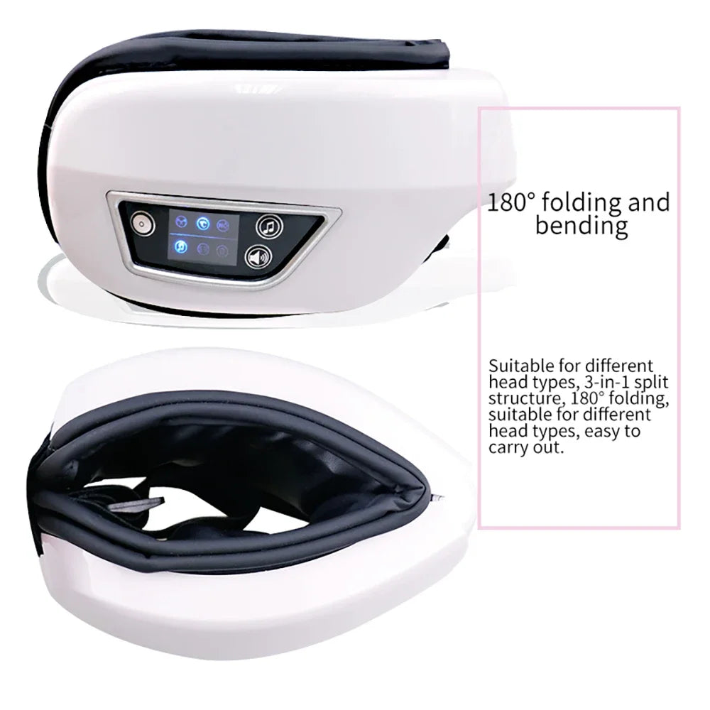 6D Smart Eye Massager with Airbag Compression, Vibration & Heat – Bluetooth Music Eye Care Massage Sleeping Mask for Eye Strain, Fatigue & Relaxation