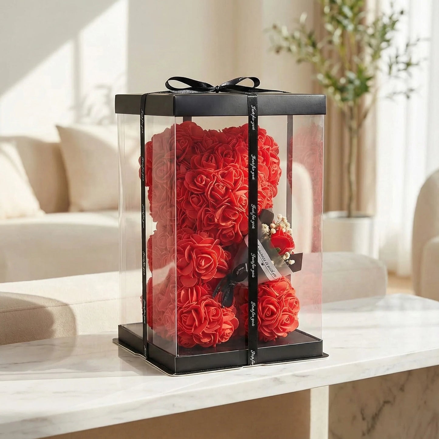 2026 Eternal Rose Teddy Bear Artificial Flower Gift for Mom – Mother’s Day, Birthday, Valentine’s Day & Anniversary Home Décor