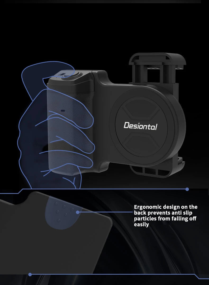 Magnetic SnapGrip Phone Holder with Bluetooth Remote, Anti-Shake Selfie Grip & Tripod Stand – Magnetic Vlog Handle for iPhone & Android