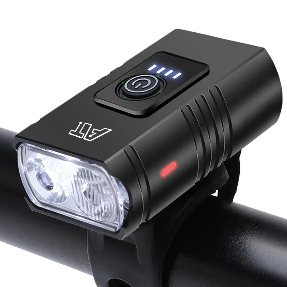 LED Bicycle Front Light – USB Type-C Rechargeable Bike Headlight for MTB & Road Cycling | Easy Install, Waterproof & Bright