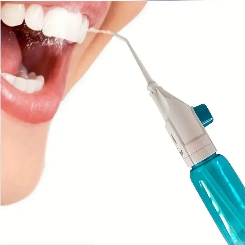 High-Pressure Oral Irrigator Water Flosser – Portable Manual Toothpick-Style Dental Cleaner for Deep Gum & Teeth Cleaning (1PC)