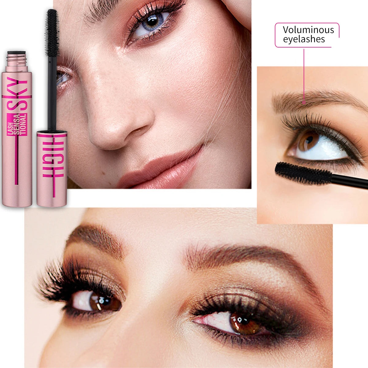 Barubt 4D Mascara – Waterproof, Sweat-Resistant, Lengthening & Volumizing – Long-Lasting, Smudge-Free, Easy Removal Eye Makeup