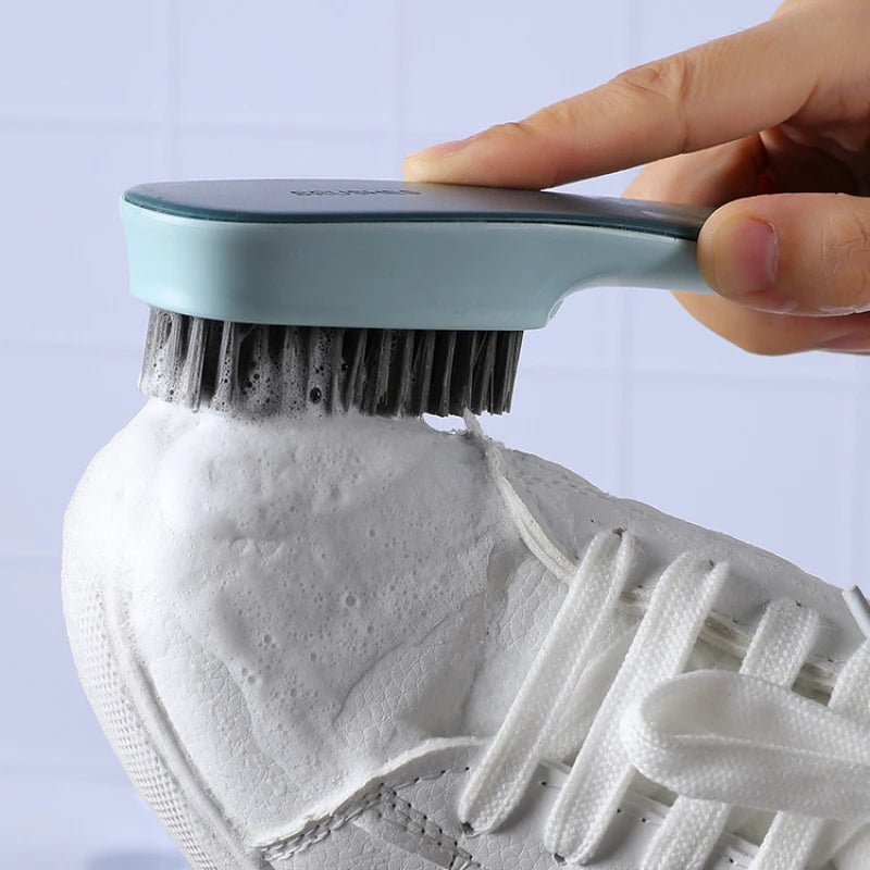 Multi-Functional Shoe Cleaning Brush – Plastic Handle Clothes Scrubber – Durable Bristles for Household, Laundry & Commercial Use – Stain Remover Tool