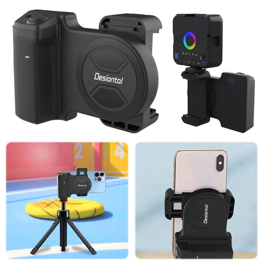 Magnetic SnapGrip Phone Holder with Bluetooth Remote, Anti-Shake Selfie Grip & Tripod Stand – Magnetic Vlog Handle for iPhone & Android