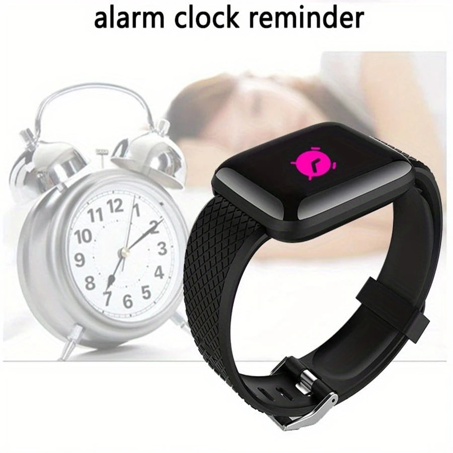 Smartwatch for Men & Women – Fitness Tracker, Message Notifications, Heart Rate Monitor – Compatible with Android & iOS – Ideal Birthday Gift