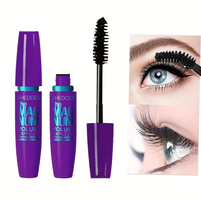 4D Black Fiber Mascara Thickening, Lengthening & Curling Waterproof Mascara