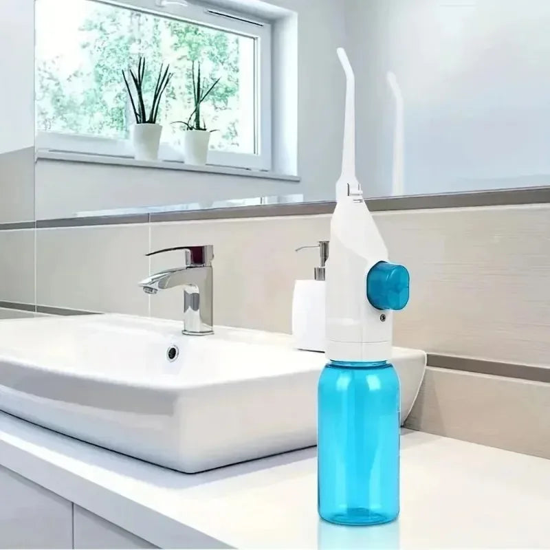 High-Pressure Oral Irrigator Water Flosser – Portable Manual Toothpick-Style Dental Cleaner for Deep Gum & Teeth Cleaning (1PC)