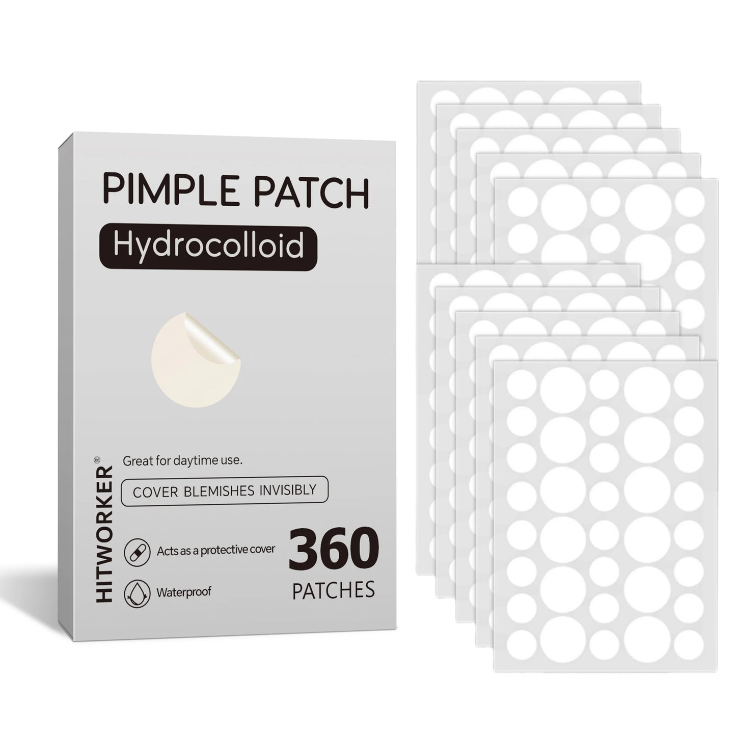 360PCS Invisible Acne Patches – Anti-Inflammatory Pimple Patches for Fast Healing, Absorbing Spot Treatment