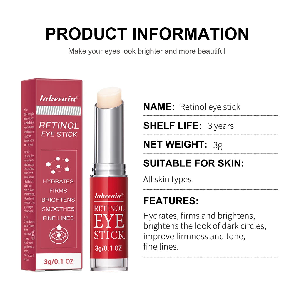 Retinol Eye Cream Stick – Dark Circle Brightening, Firming & Instant Eye Repair for Women