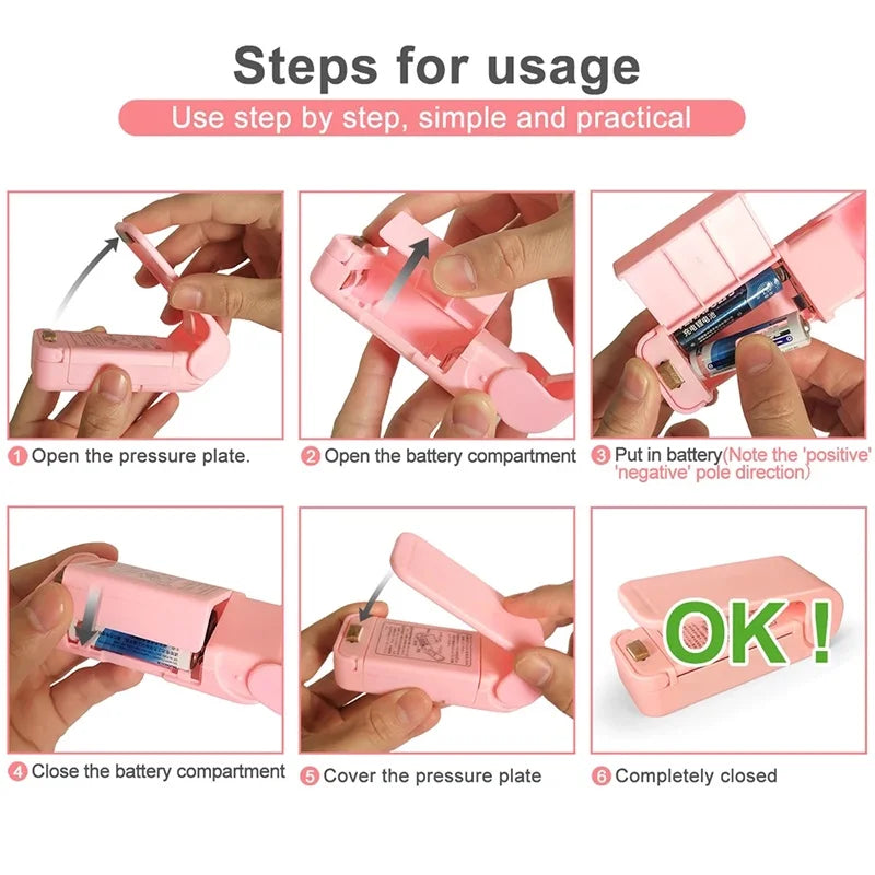Mini Heat Bag Sealer – Portable Thermal Sealing Tool for Plastic Food Storage Bags