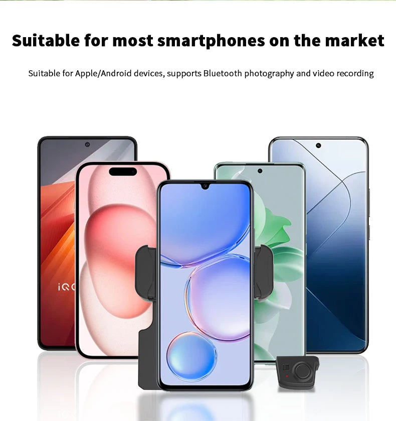 Magnetic SnapGrip Phone Holder with Bluetooth Remote, Anti-Shake Selfie Grip & Tripod Stand – Magnetic Vlog Handle for iPhone & Android