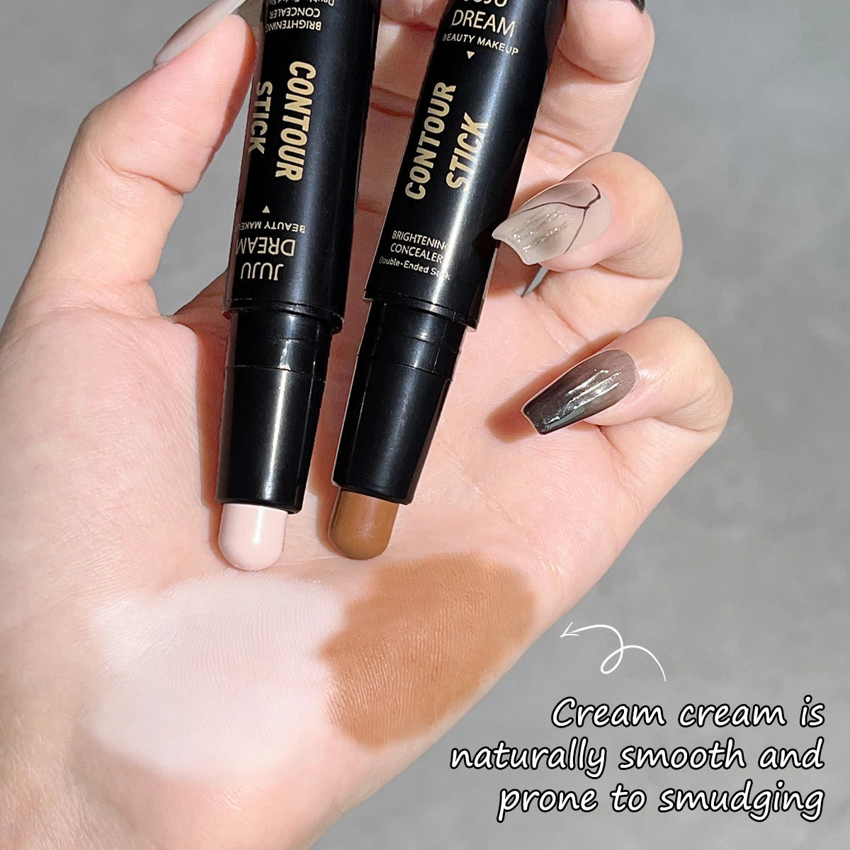 Dual-Ended Contour Stick – Foundation & Concealer for Face Sculpting, Dark Circle Coverage, Long-Lasting Makeup
