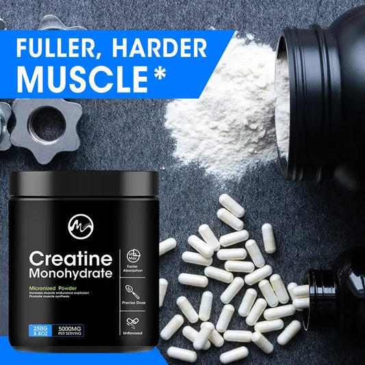 Creatine Monohydrate Powder – Pure Micronized Creatine for Muscle Strength, Endurance & Workout Performance | GMP Certified