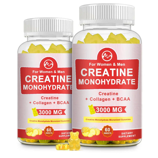 Creatine Monohydrate Gummies – Build Muscle & Boost Workout Performance | Keto-Friendly, Non-GMO, No Powder Mess