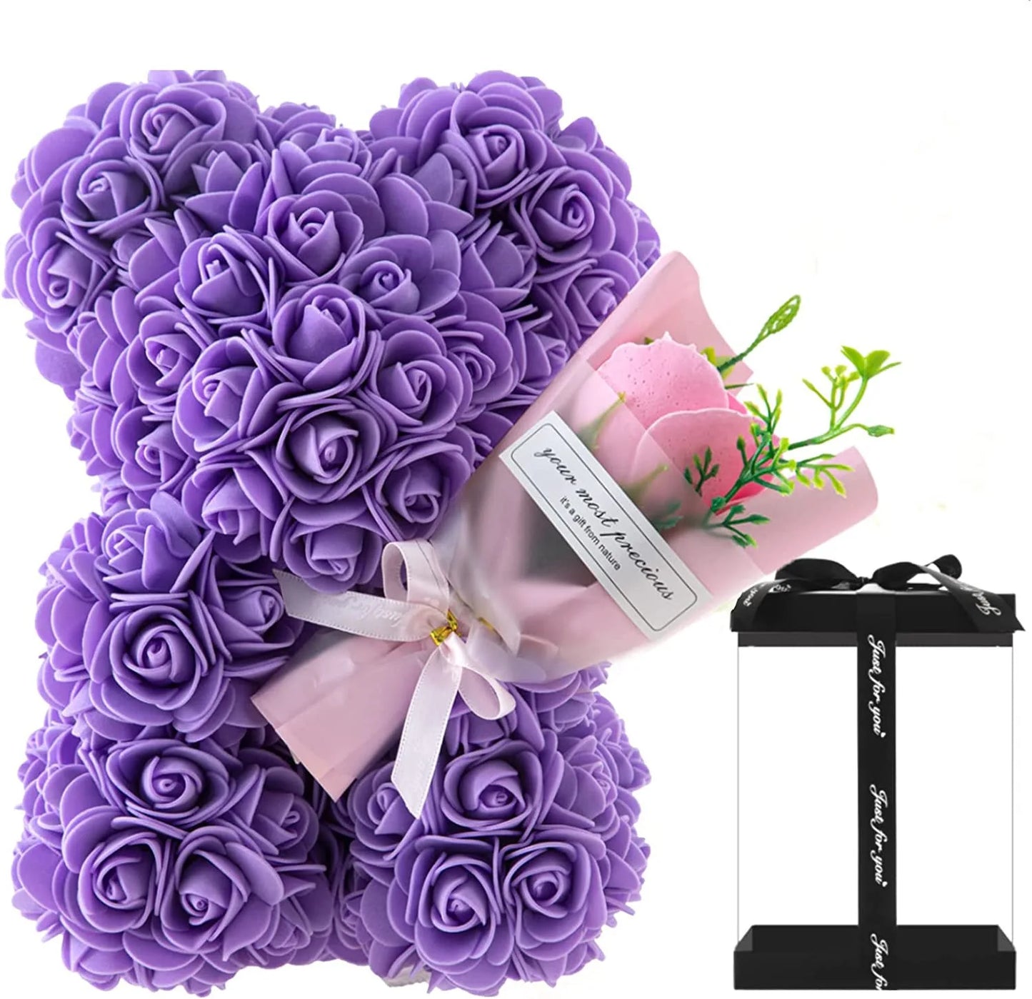 2026 Eternal Rose Teddy Bear Artificial Flower Gift for Mom – Mother’s Day, Birthday, Valentine’s Day & Anniversary Home Décor