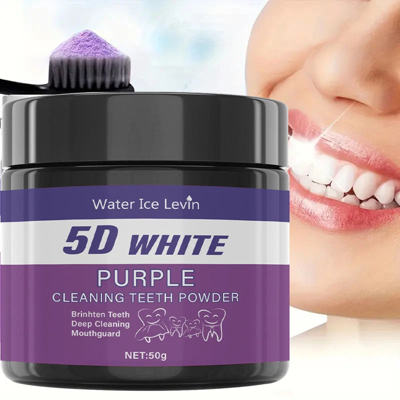 Purple Teeth Cleaning Powder – Sulfate-Free Deep Cleaning & Polishing Tooth Powder, Fast Teeth Whitening in 5 Days, Portable for Daily & Travel Use