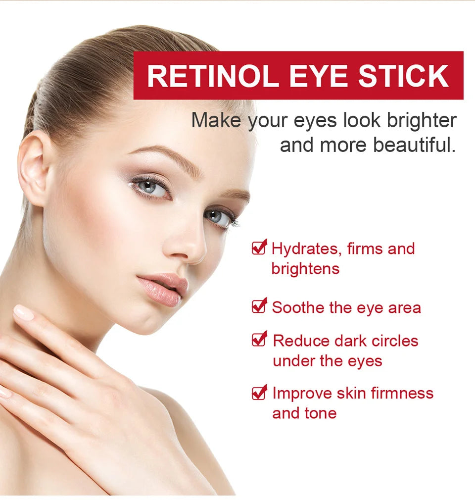 Retinol Eye Cream Stick – Dark Circle Brightening, Firming & Instant Eye Repair for Women